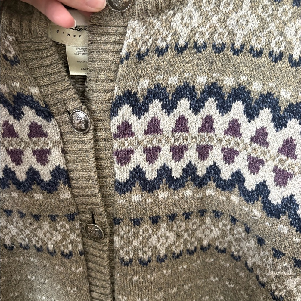 Eddie Bauer sweater cardigan size large - Picture 3 of 4